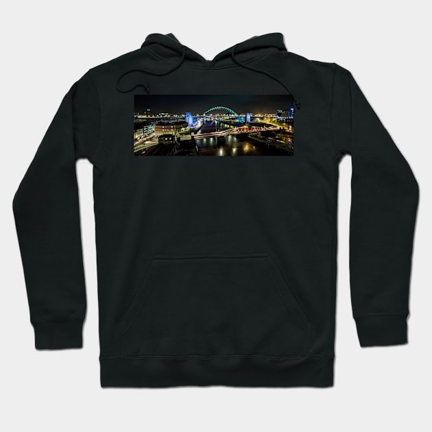 The Tyne Bridge Panoramic Hoodie by davehudspeth